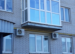 Балкон из профиля Ecolight 58, стеклопакет Solar Blu